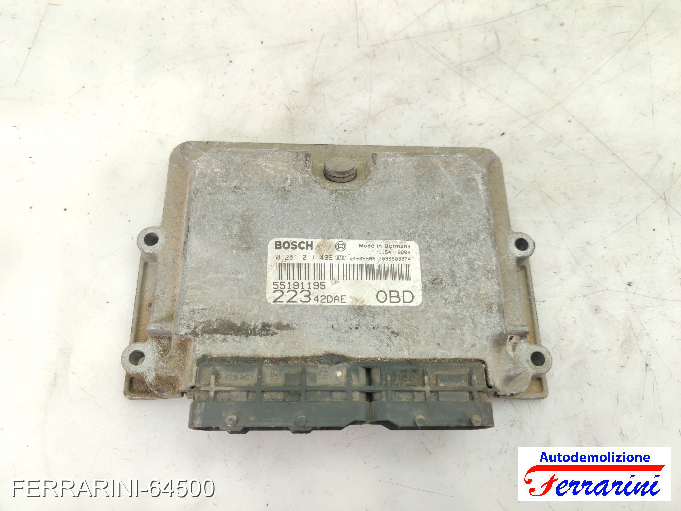 Centralina Motore FIAT DOBLO 119, 223 1.9 JTD 2003-2010 55191195, 0281011499