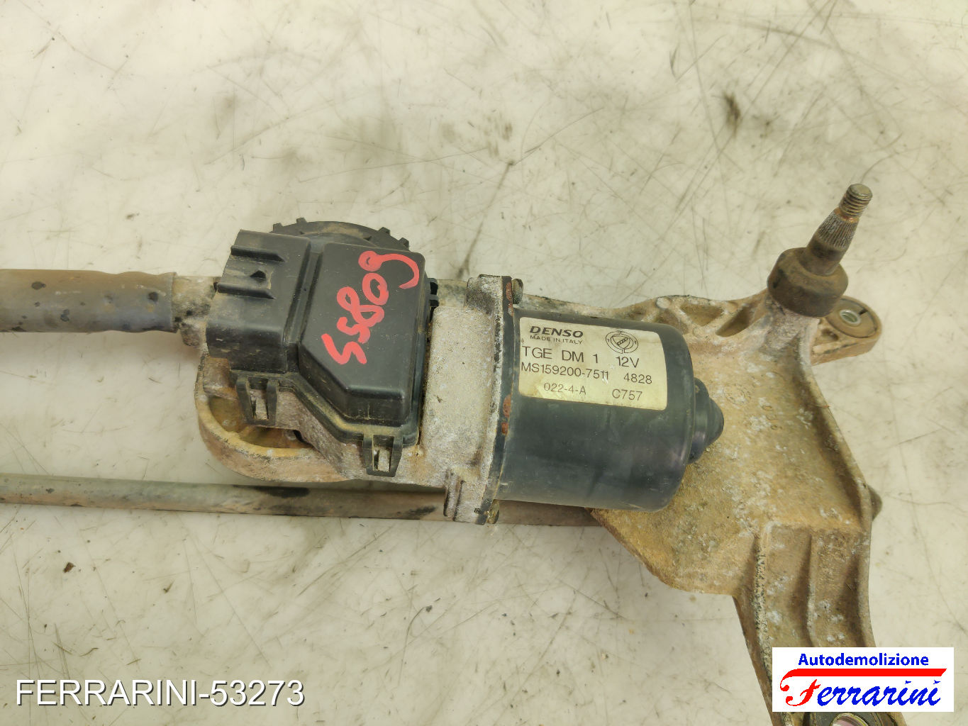 Spazzacqua Motorino Tergicristallo FIAT IDEA 350 2004-2012 anteriore, frontale 6