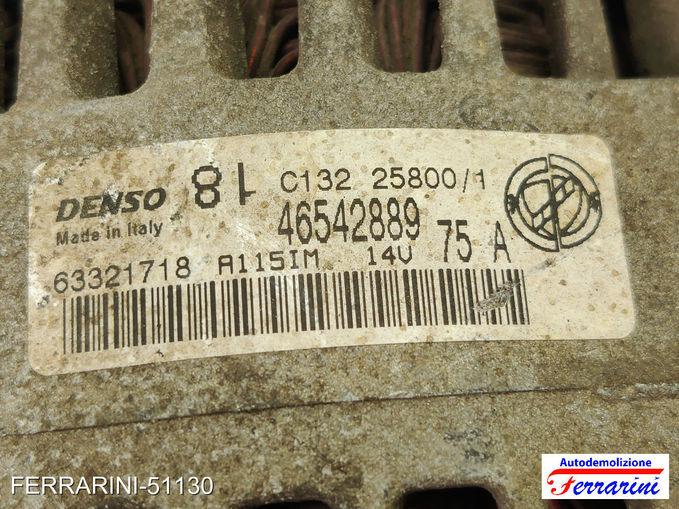 Alternatore LANCIA Y 840 1.2 1996-2003 46542889, 63321718, 51859037