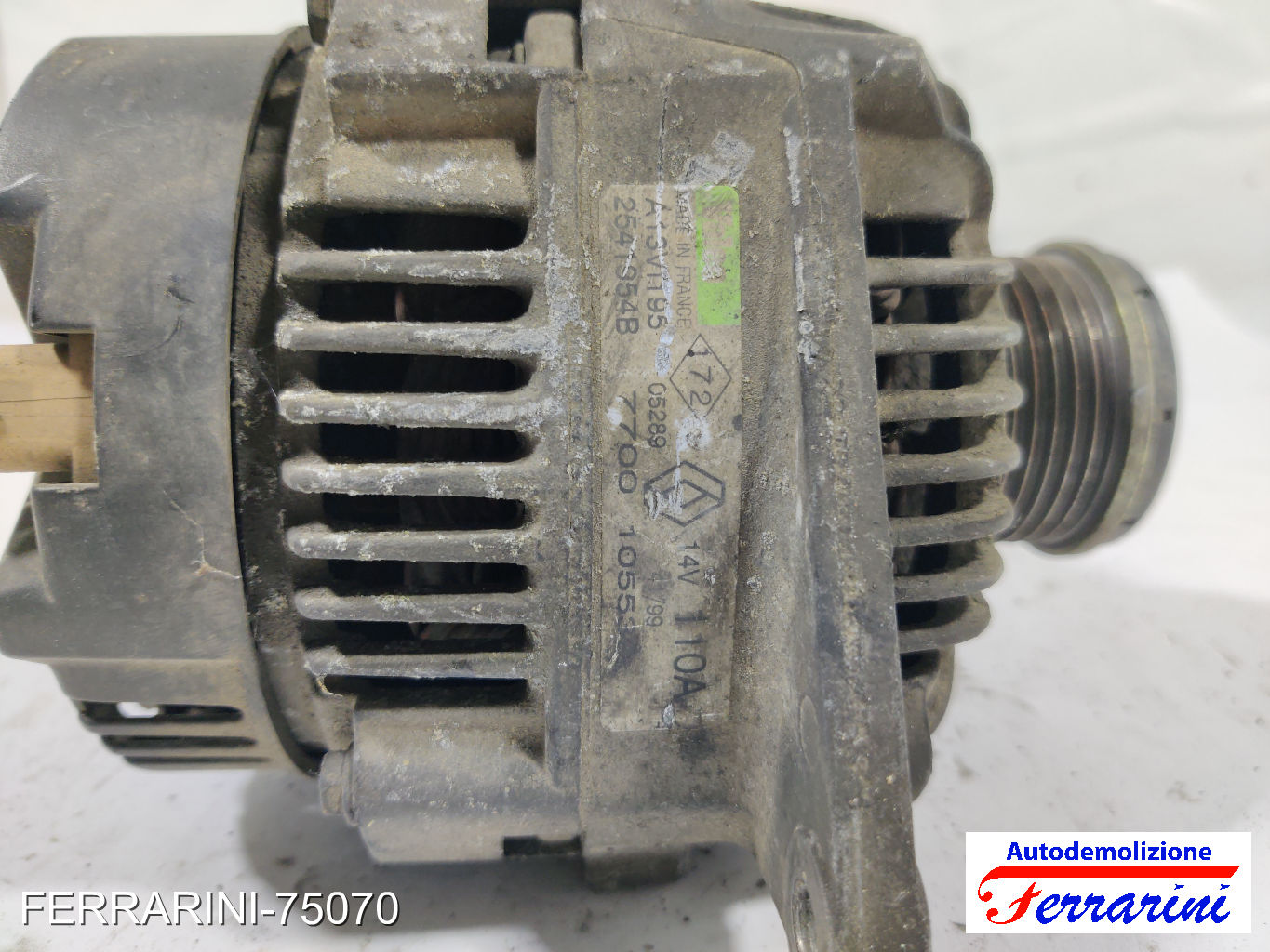 Alternatore RENAULT SCENIC 1 FA0, JA0/1 1.9 DCI 1999-2003 7700105539, 052894799