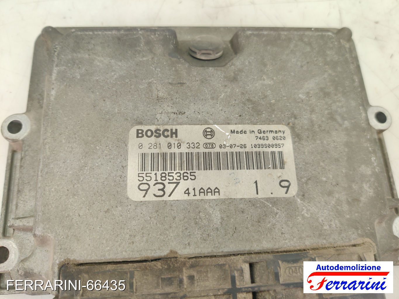 Centralina Motore ALFA ROMEO 147 937 1.9 JTD 2001-2010 0281010332, 55185365