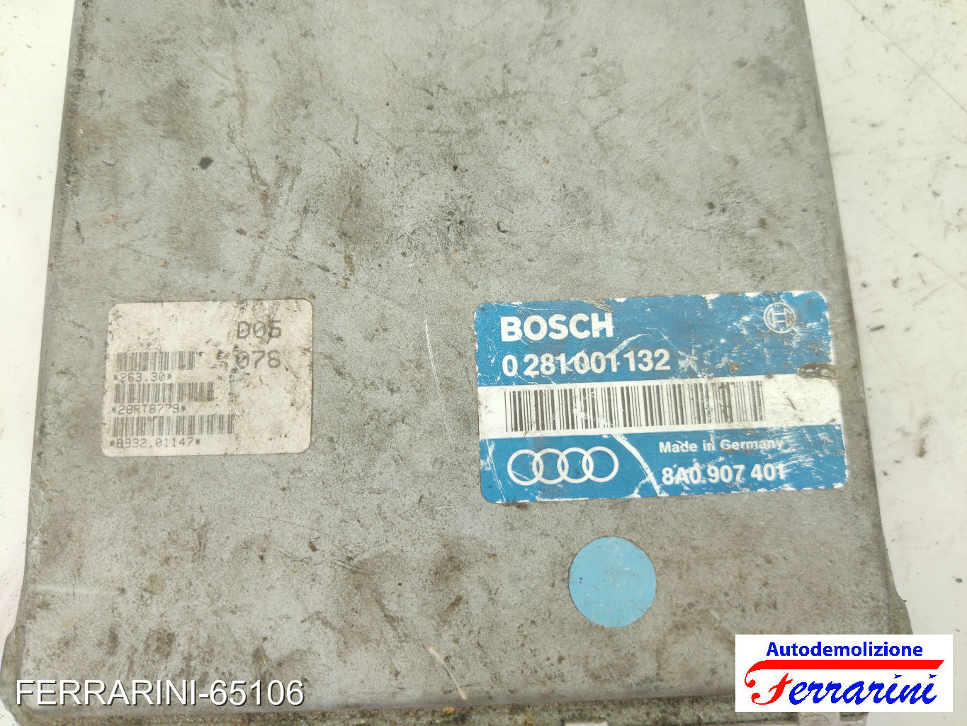 Centralina Motore AUDI 80 8C2 1.9 TDI 1991-1994 8A0907401, 0281001132, 28RT8779 6