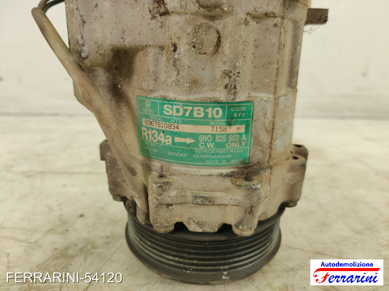 Compressore Clima VW POLO 6N1 60 1.4 1995-1999 6N0820803AX, 6N0820803A 8