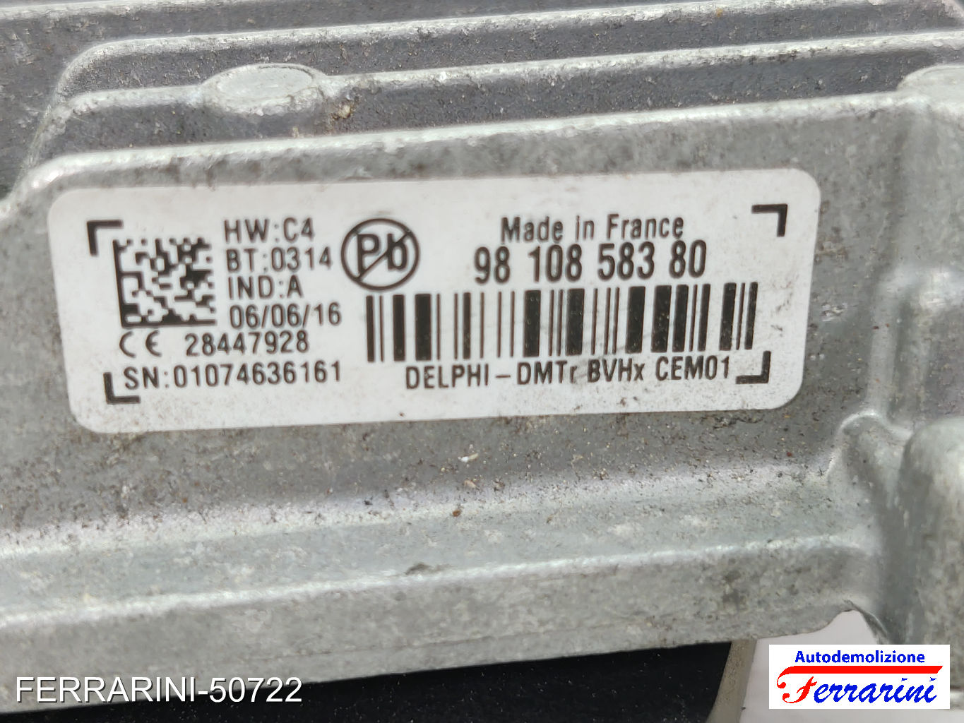 Delphi Centralina Start&Stop DS DS4/DS4 CROSSBACK NX 1.6 BLUEHDI 120 2015-2018