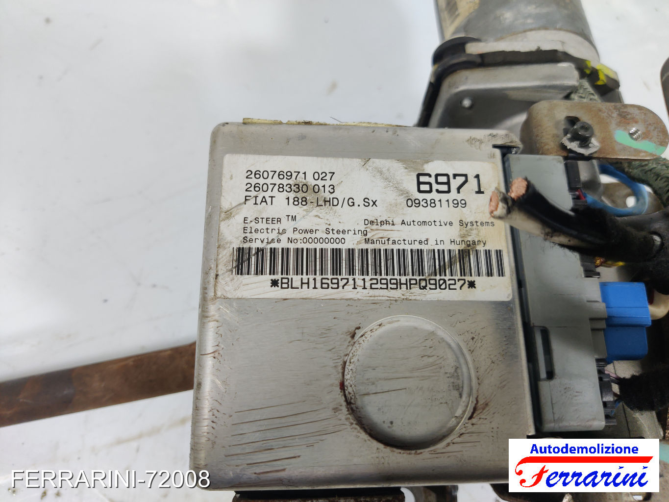 Servosterzo Piantone City FIAT PUNTO 188 1999-2010 09381199, 26076971027 7