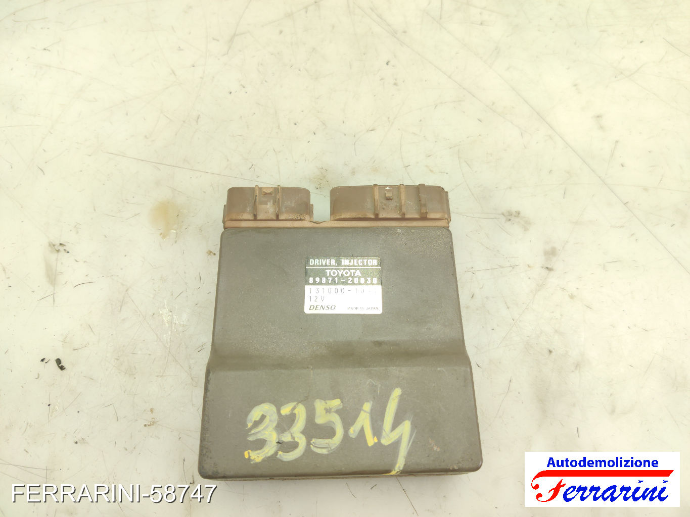 modulo pilota iniettori Denso TOYOTA AVENSIS VERSO M2 2.0 D 2001-2005 8987120030 9