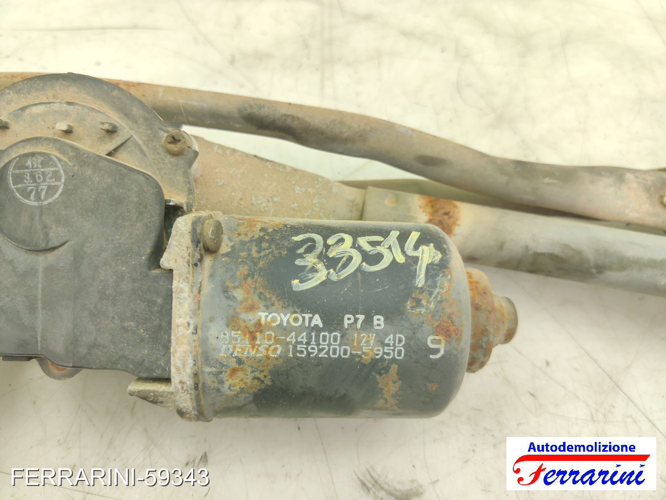 Spazzacqua Motorino Tergicristallo TOYOTA AVENSIS VERSO M2 2001-2005 anteriore 9