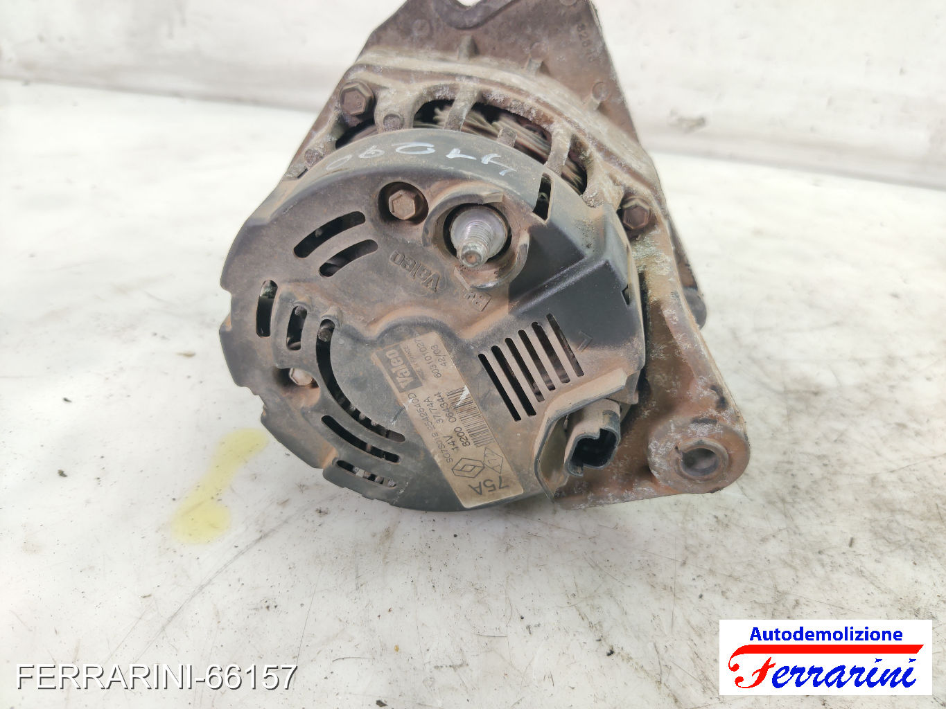 Alternatore RENAULT CLIO 2 BB, CB 1.2 1998-2010 8200064344, 603101027, 2542540D 6
