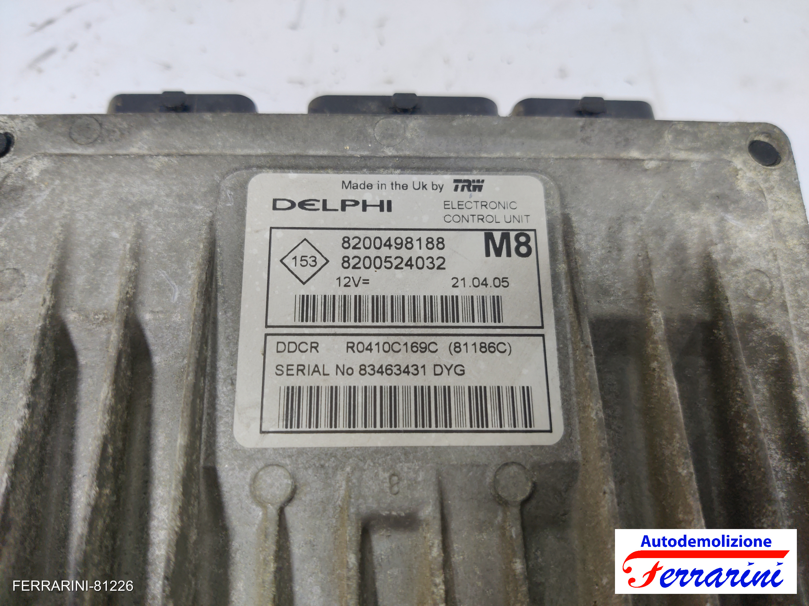 Centralina Motore NISSAN MICRA 3 K12 1.5 DCI 2003-2010 8200498188, 8200524032