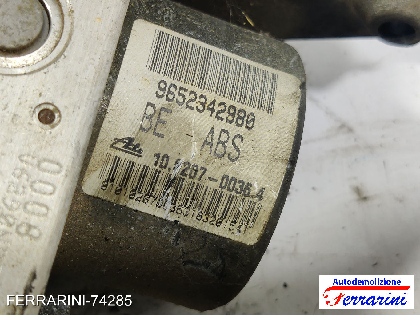 Centralina Pompa Abs PEUGEOT 206 2A/C 1.4 HDI ECO 70 2001-2009 9652342980