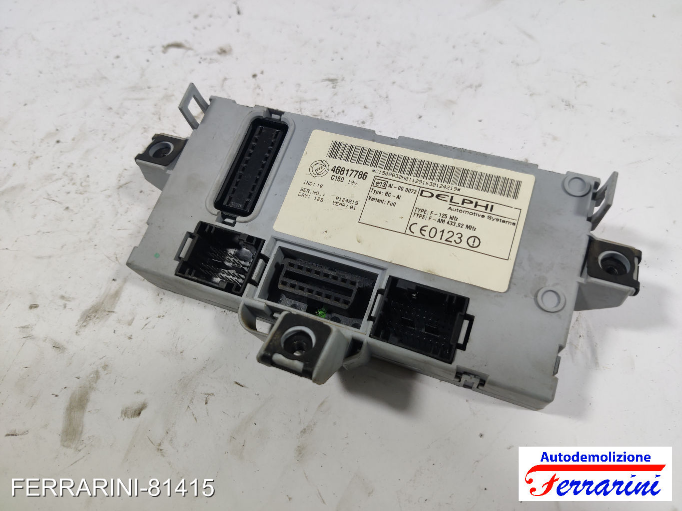 Kit Accensione FIAT DOBLO 119, 223 1.9 D 2001-2010 12