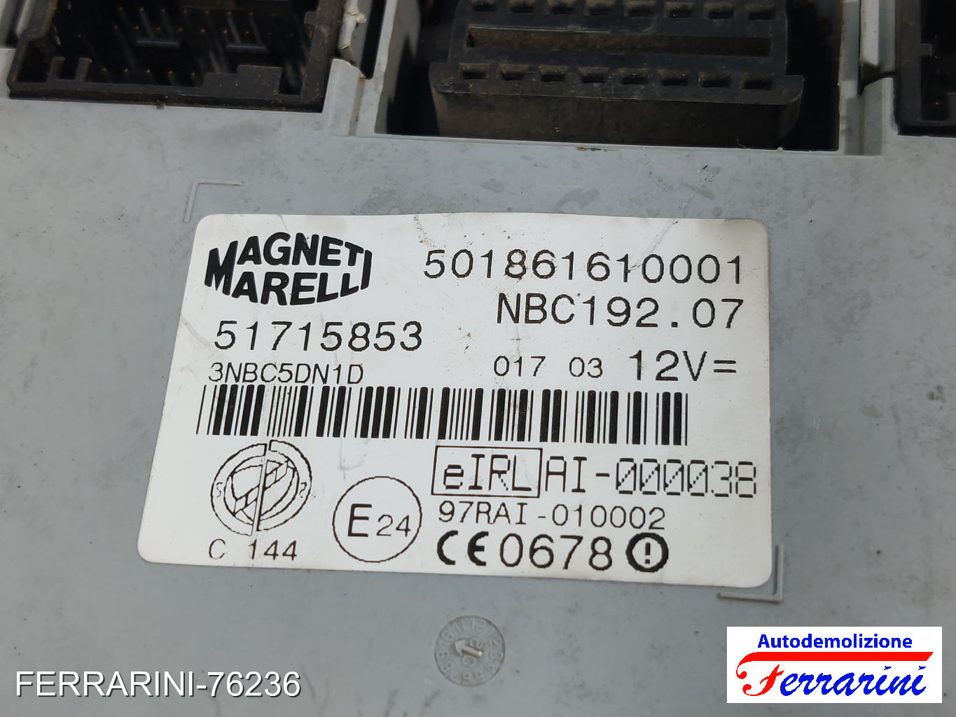 Kit Accensione FIAT STILO SW 192 1.9 JTD 2003-2008 0281010337 7