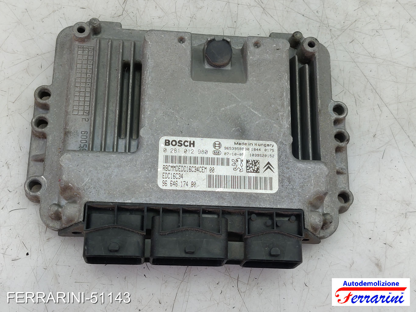 Kit Accensione CITROEN C4 PICASSO 1 UD 1.6 HDI 2007-2013 0281012980 11