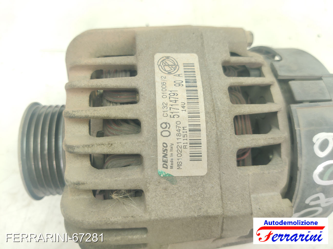 Alternatore LANCIA YPSILON 843 1.2 2003-2011 51714791, A115IM, 51709131 9