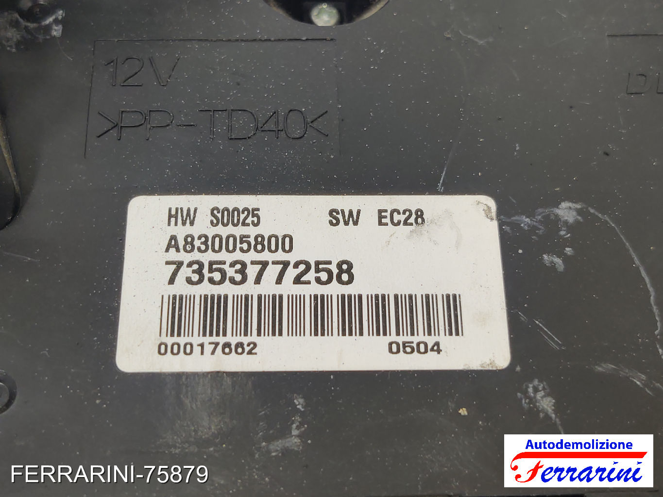 bizona automatico Tastiera Clima FIAT IDEA 350 2004-2012 anteriore, frontale