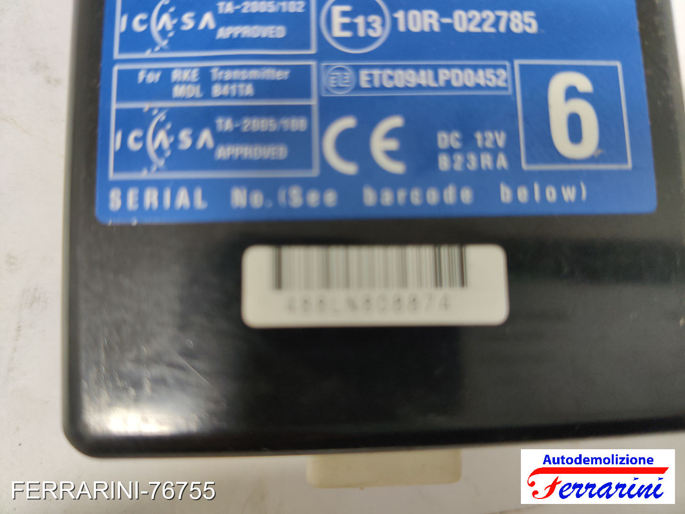 Centralina Chiusura Centralizzata TOYOTA IQ J1 2009-2015 8974152262, 032785 5