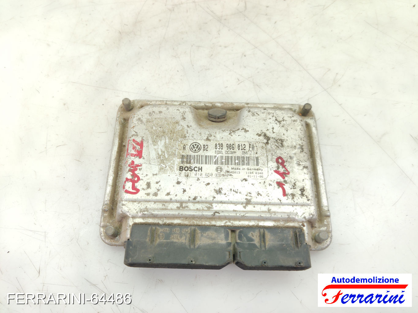 Centralina Motore SKODA OCTAVIA 1 1U2 1.9 TDI 1996-2010 038906012FA, 11840340
