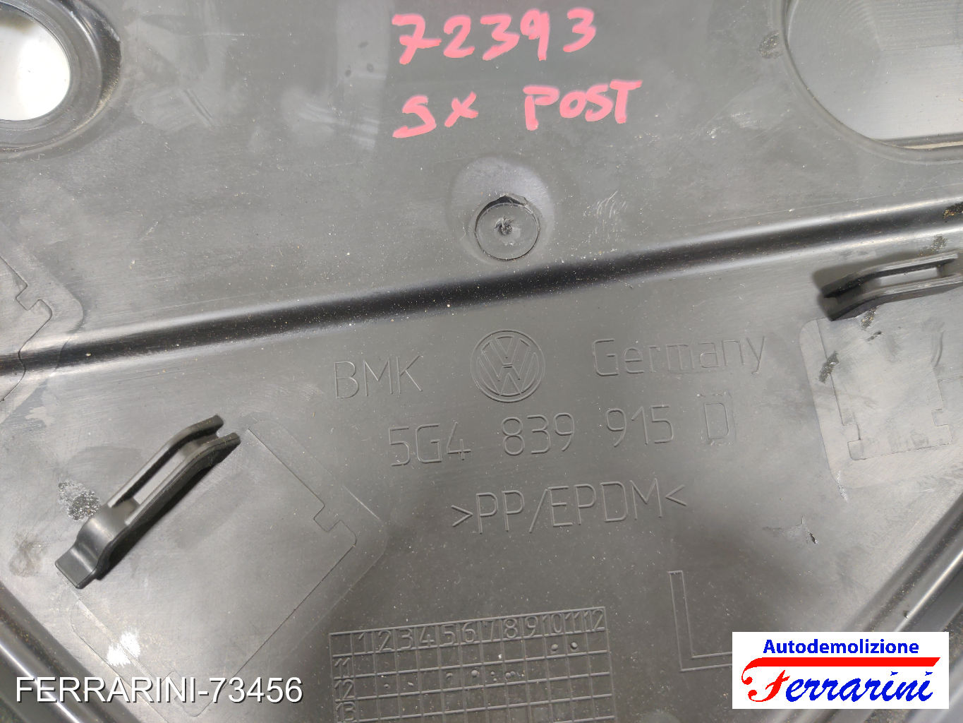 coperchio interno sportello VW GOLF 7 5G1, BE1, BE2, BQ1 2012-2020
