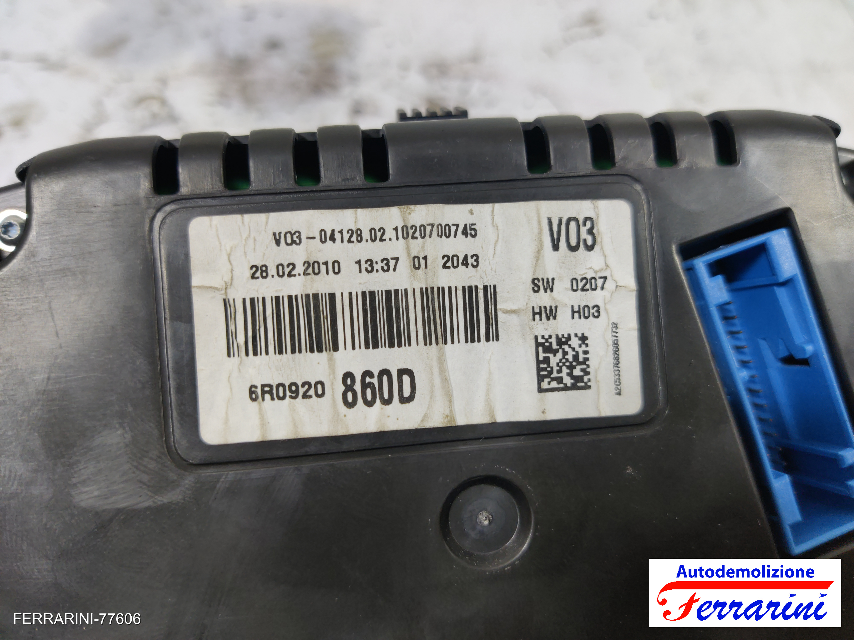 Quadro Contachilometri VW POLO 6C1, 6R1 1.4 2009-2014 6R0920860D, 057732 9