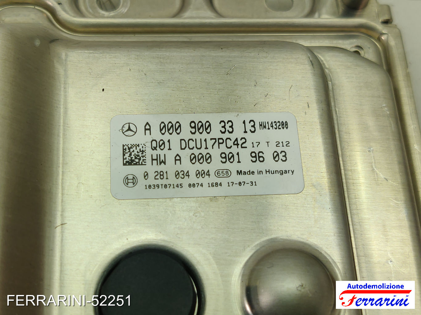 Centralina AdBlue MERCEDES CLASSE C S205 C 220 D 4MATIC 2015-2018 A0009003313