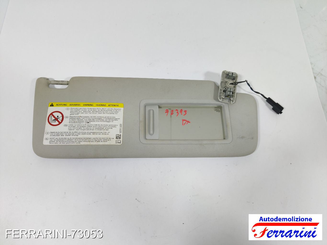Aletta Parasole VW GOLF 7 5G1, BE1, BE2, BQ1 2012-2020 destro, dx 5G0857552CC 6