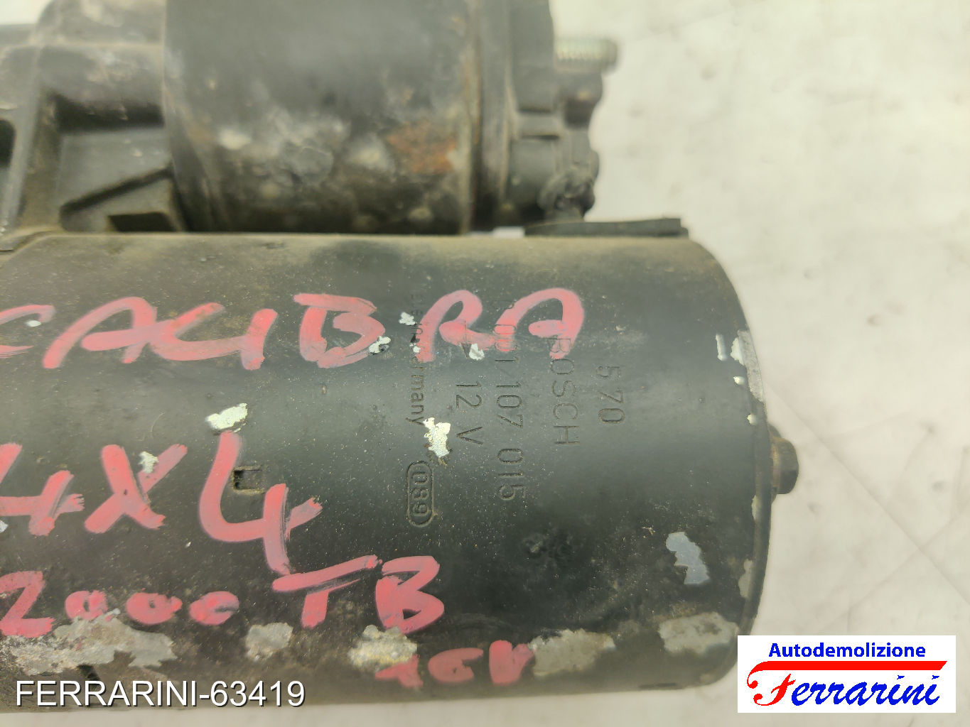 Motorino Avviamento OPEL CALIBRA A C89 2.0I TURBO 4X4 1991-1997 0001107045 8