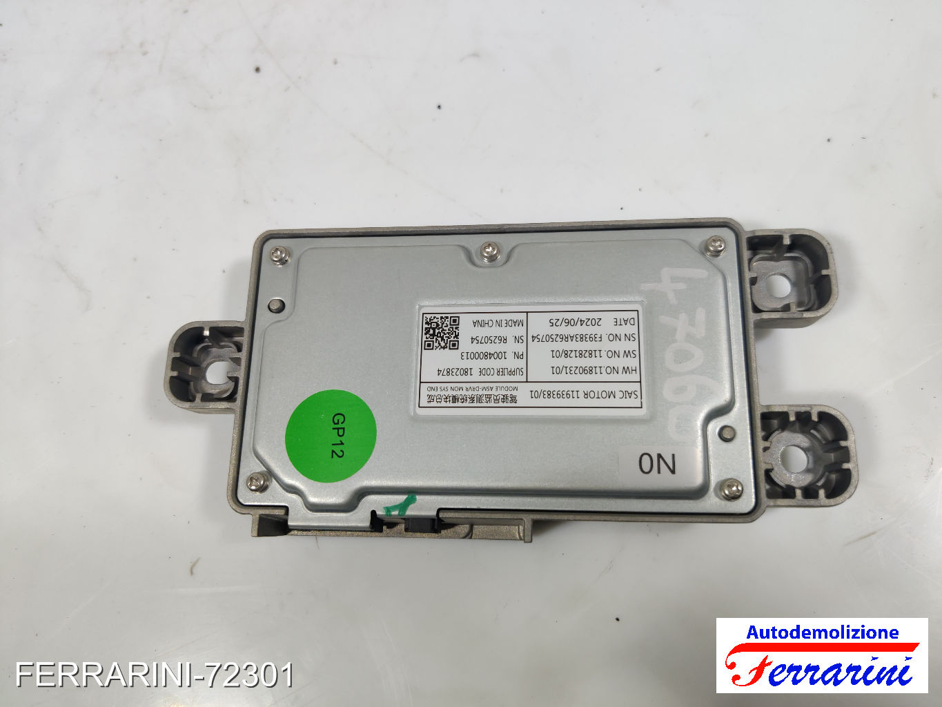 centralina DMS adas MG MG ZS SUV 1.5 VTI 2017-2023 1004800013, 1182812801