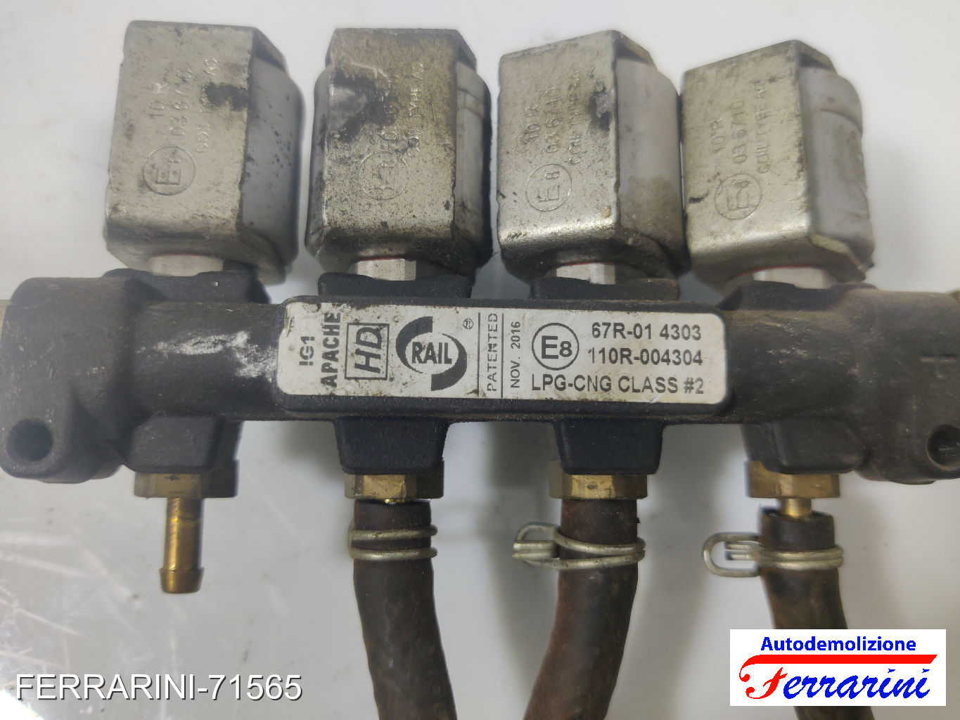 iniettori 4 GPL FIAT PANDA 169 1.2 2003-2012 87R014303, 67R014303, RAILAPACHEHD