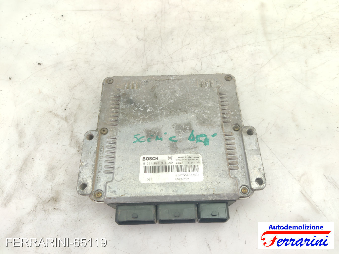 Centralina Motore RENAULT SCENIC 1 FA0, JA0/1 1.9 DCI 1999-2003 8200078730