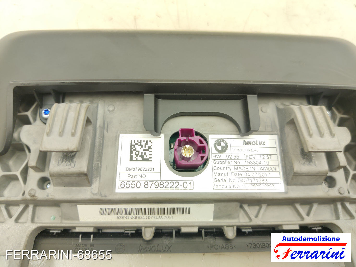 Display LCD navigatore BMW X1 F48 2015-2023 65508798222, BM879822201