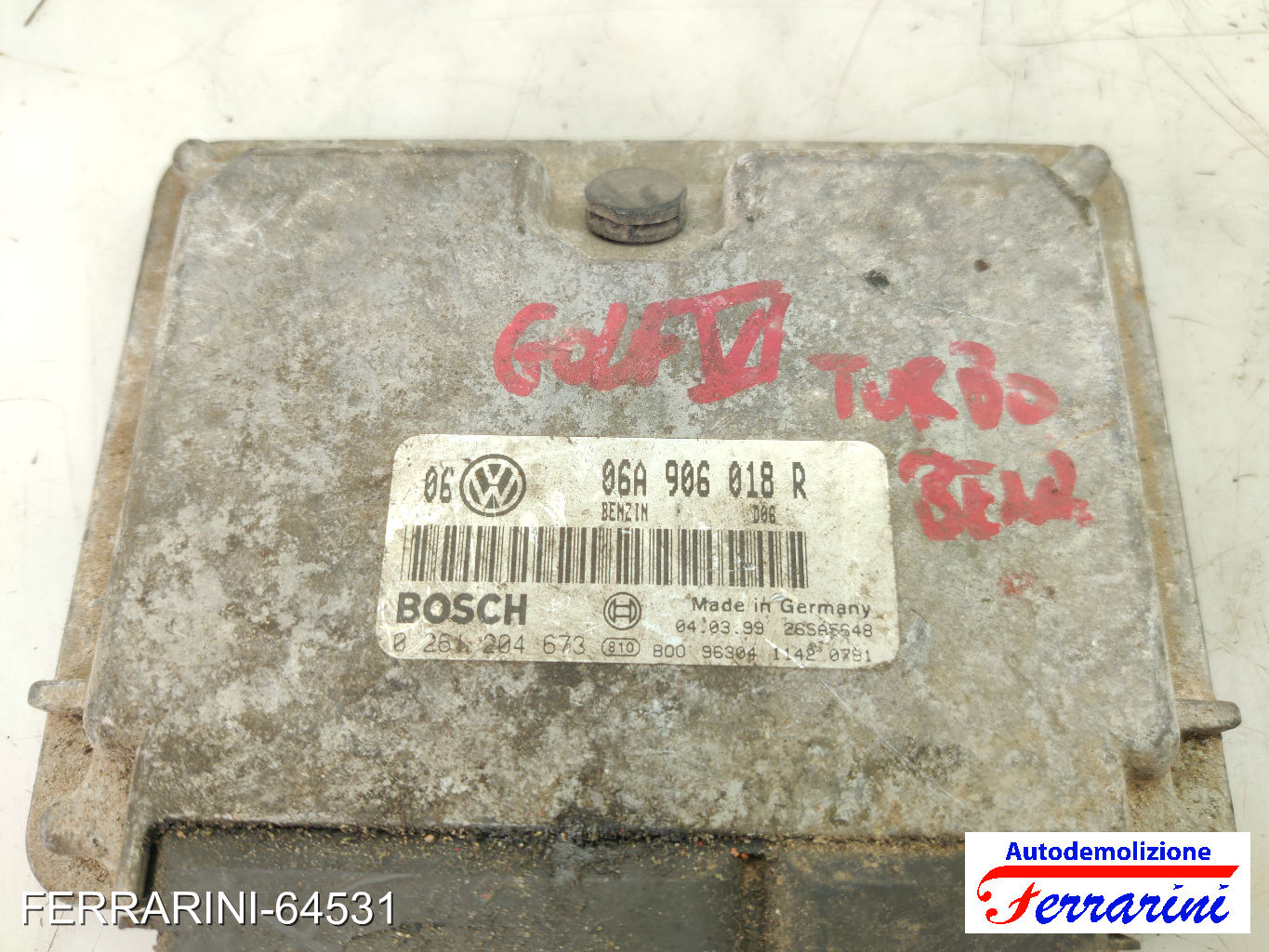 Centralina Motore VW GOLF 4 1J1 1.8 T 1997-2005 06A906018R, 96A906018R, 96304 7