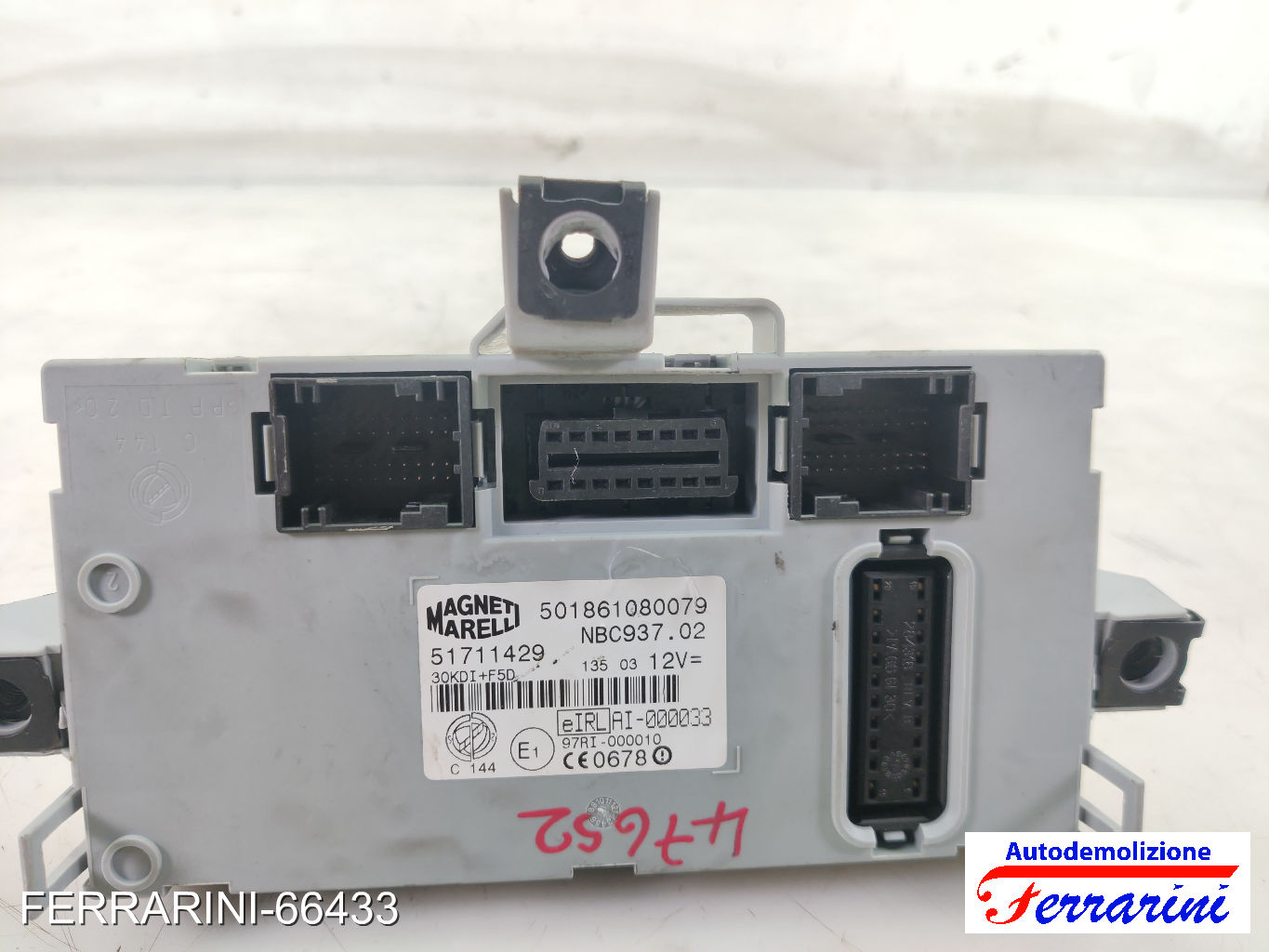 Body Computer ALFA ROMEO 147 937 1.6 16V T.SPARK 2001-2010 51711429 6