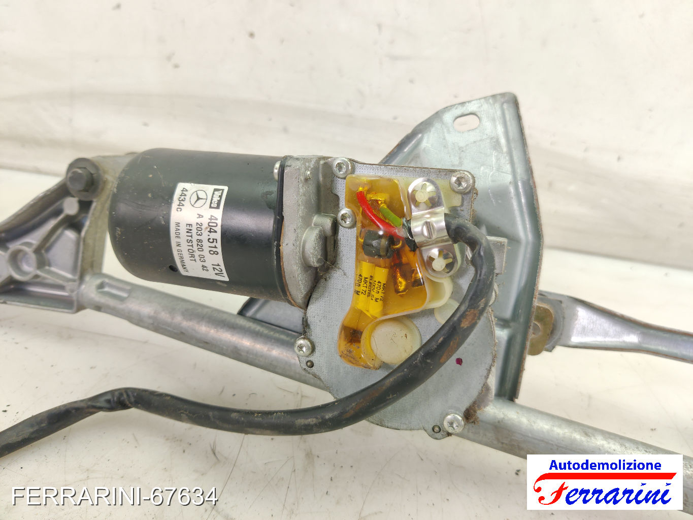 Spazzacqua Motorino Tergicristallo MERCEDES CLASSE C W203 2000-2007 anteriore 9