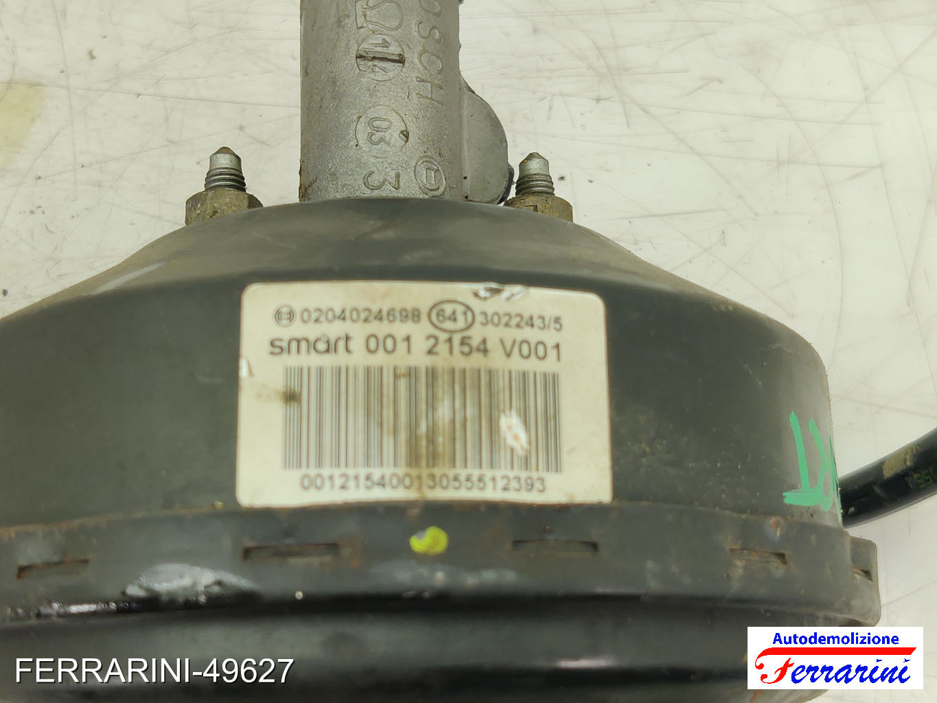Servofreno SMART CABRIO 450 0.6 2001-2004 0012154V001, 0012158V001, 0204024698 6