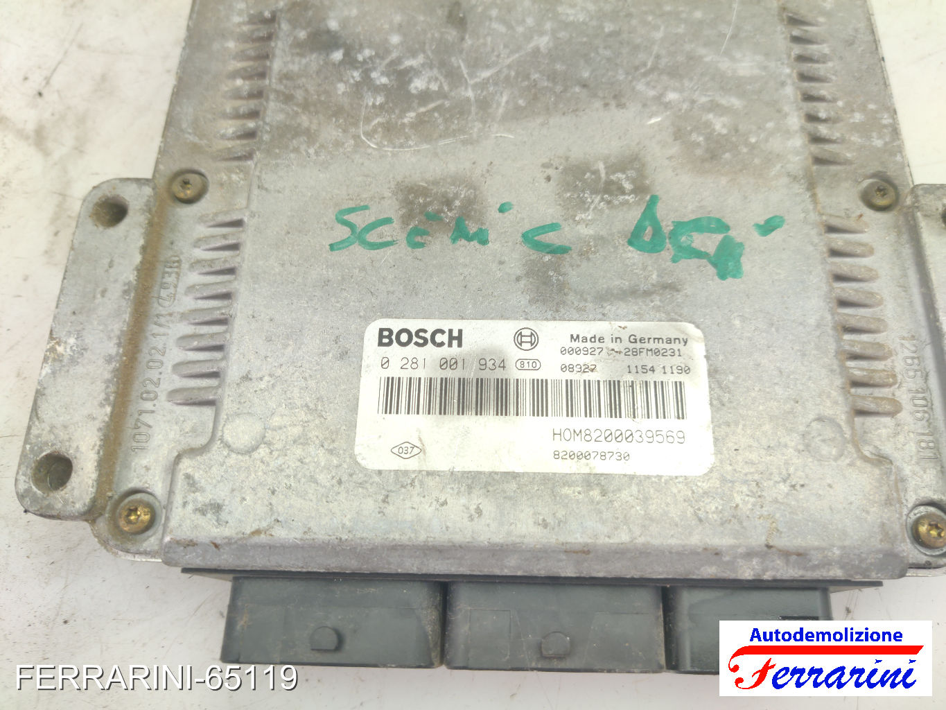 Centralina Motore RENAULT SCENIC 1 FA0, JA0/1 1.9 DCI 1999-2003 8200078730 7