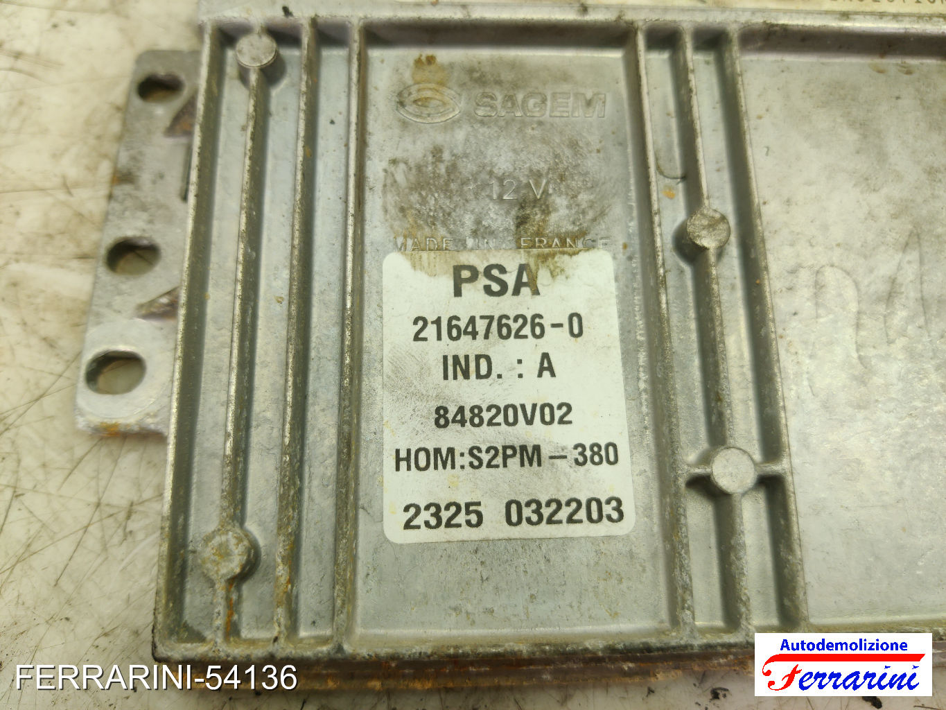 Centralina Motore CITROEN C3 1 FC, FN 1.4I 2002-2010 9642222380, 9648293980 7
