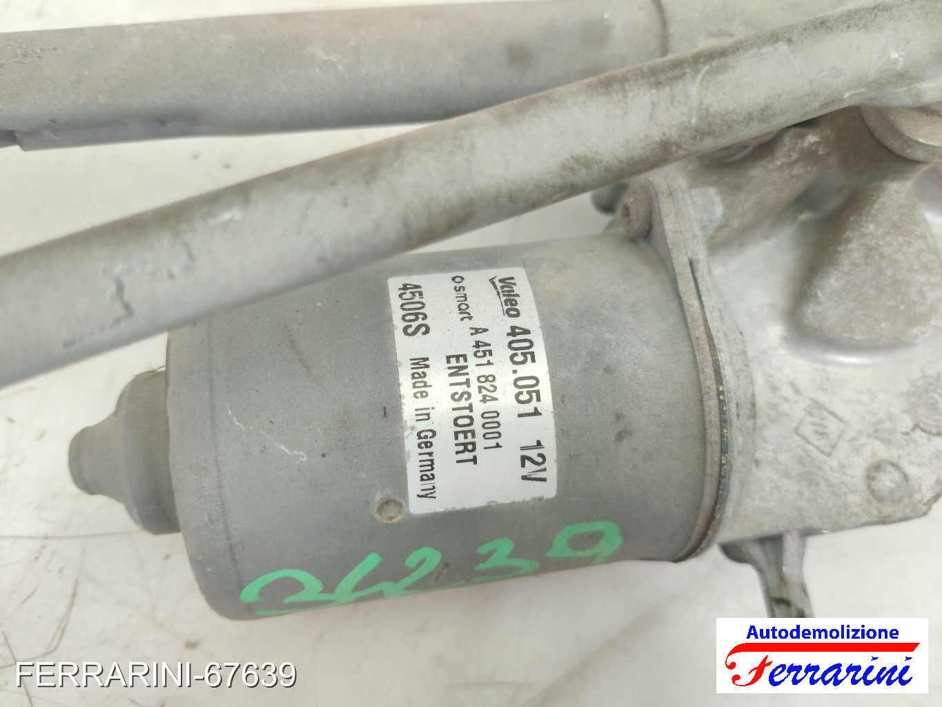 Spazzacqua Motorino Tergicristallo SMART FORTWO COUPE 451 2007-2023 anteriore 12