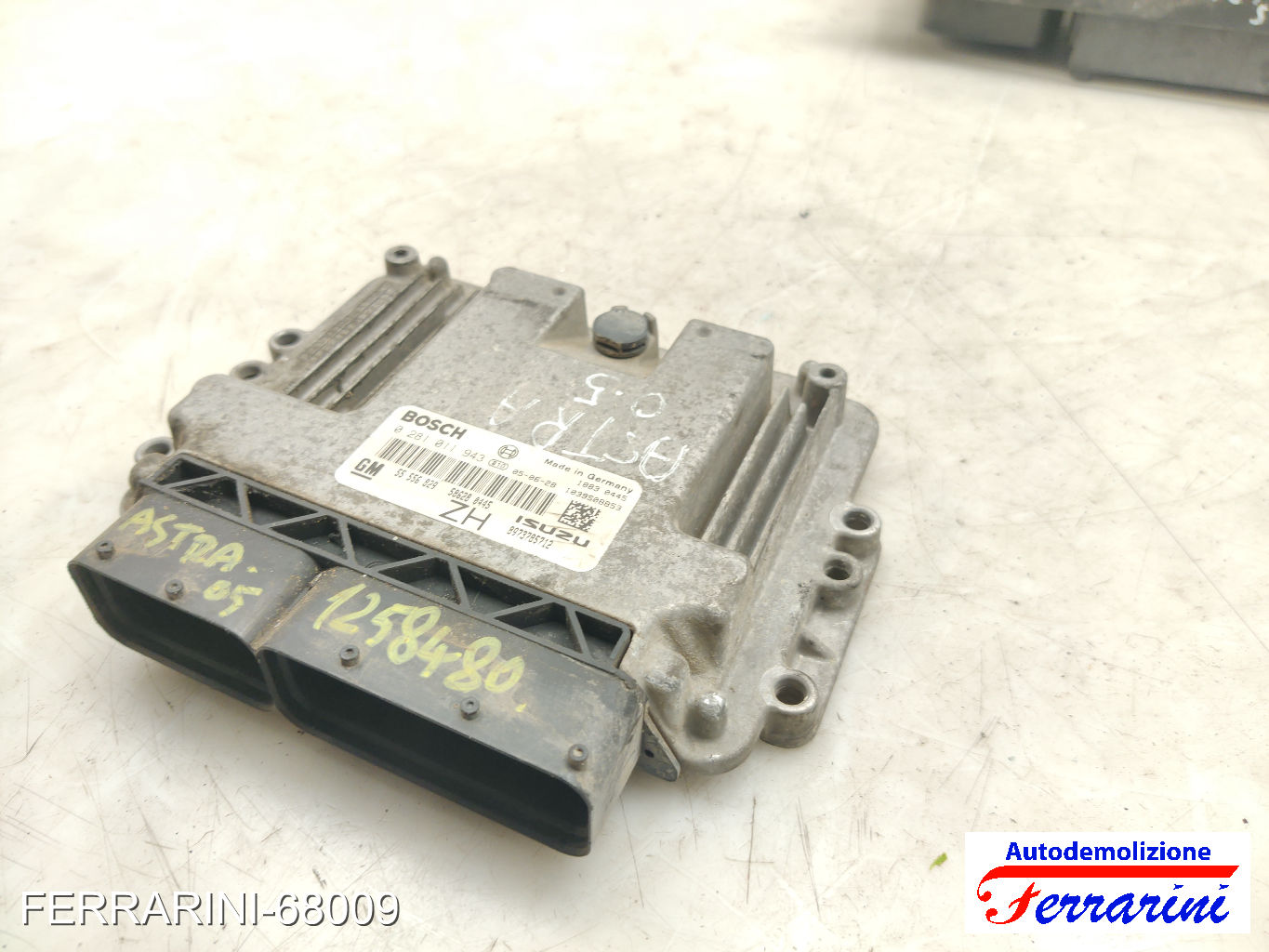 Kit Accensione OPEL ASTRA H A04 1.7 CDTI 2004-2010 0281011943, 55556829