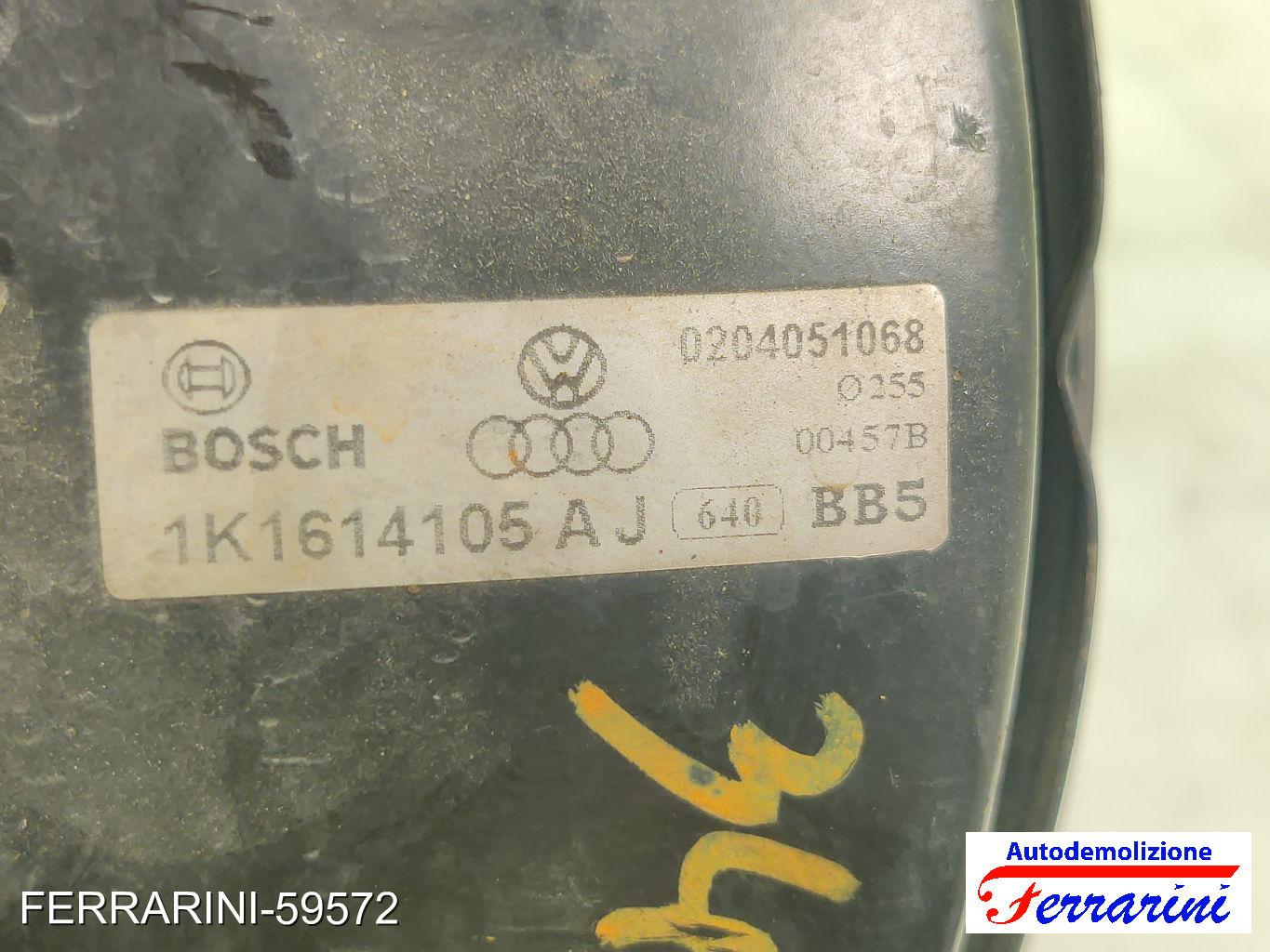 Servofreno AUDI A3 8L1 1.9 TDI 1997-2001 1J1614105H, 1J1614105S, 1J1614105R