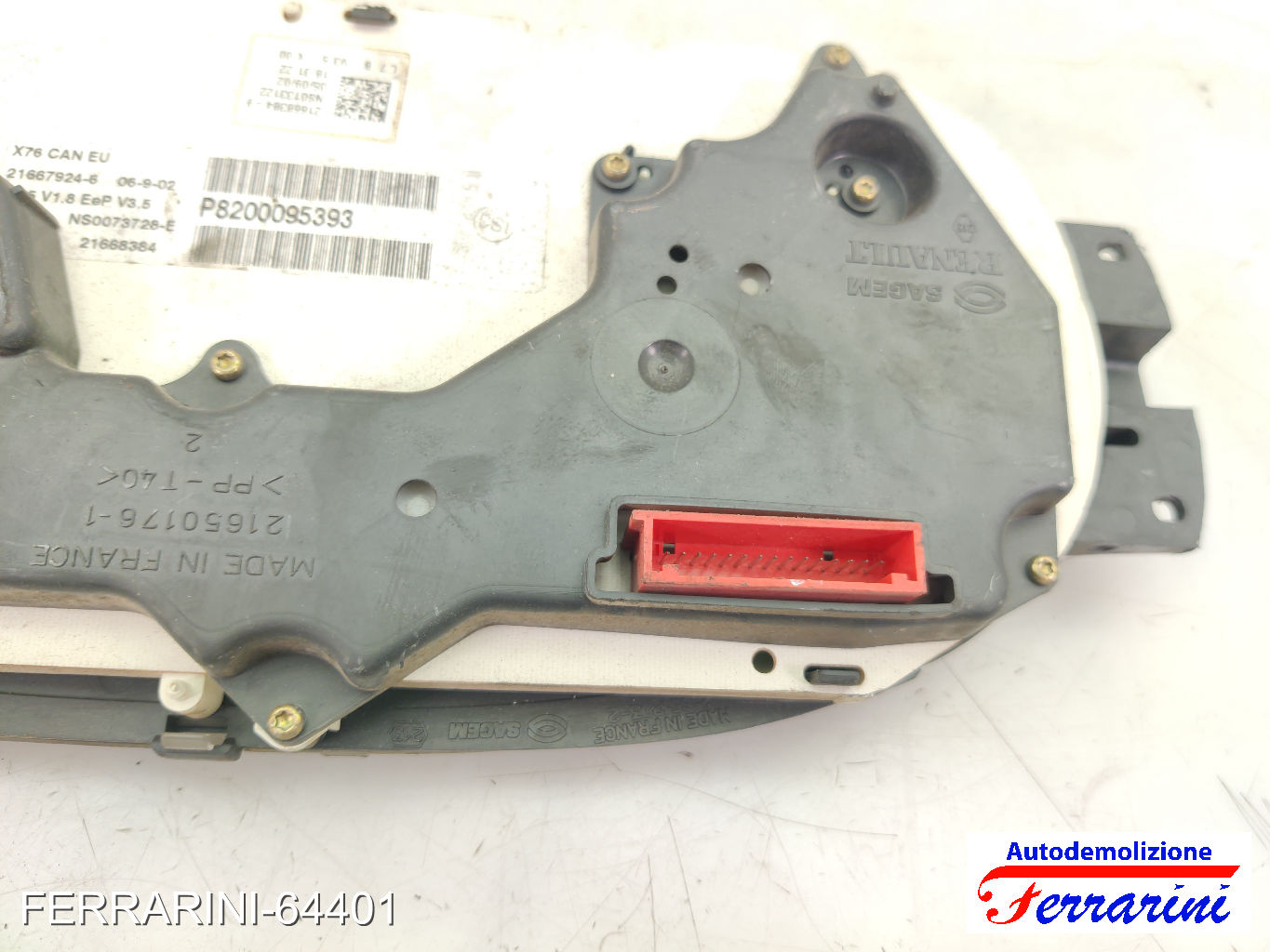 Quadro Contachilometri RENAULT KANGOO KC0/1 1.9 DTI 2000-2003 8200095393 7