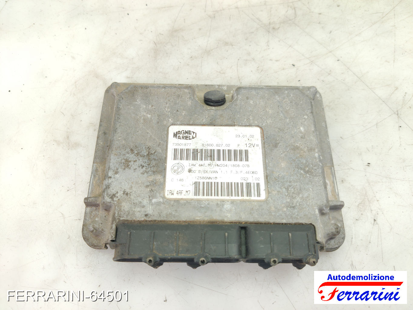 Centralina Motore FIAT SEICENTO 600 287 1.1 1998-2010 73501877, 1Z58GNN1C