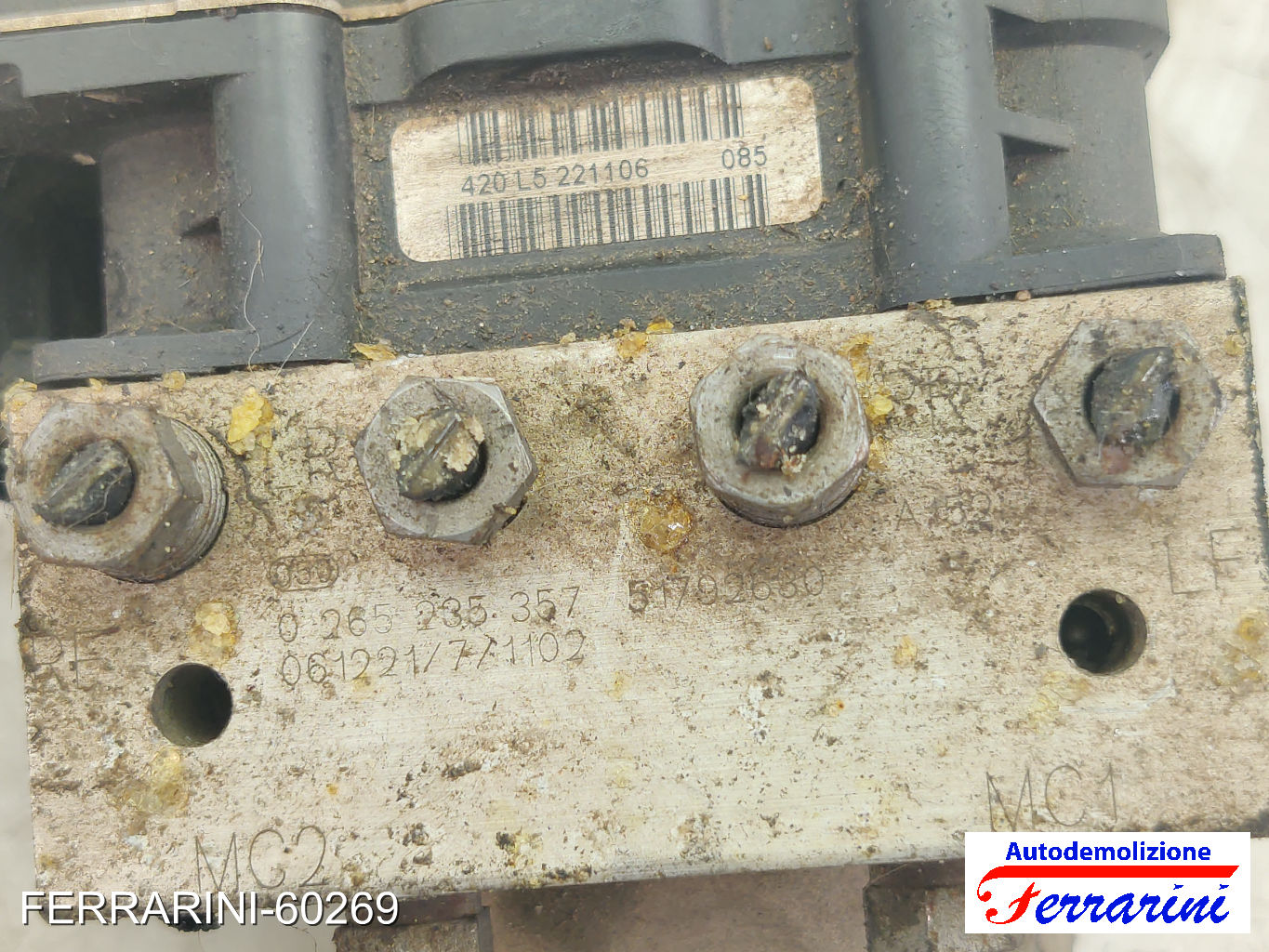 Centralina Pompa Abs ALFA ROMEO 147 937 1.9 16V Q2 2004-2010 51792630