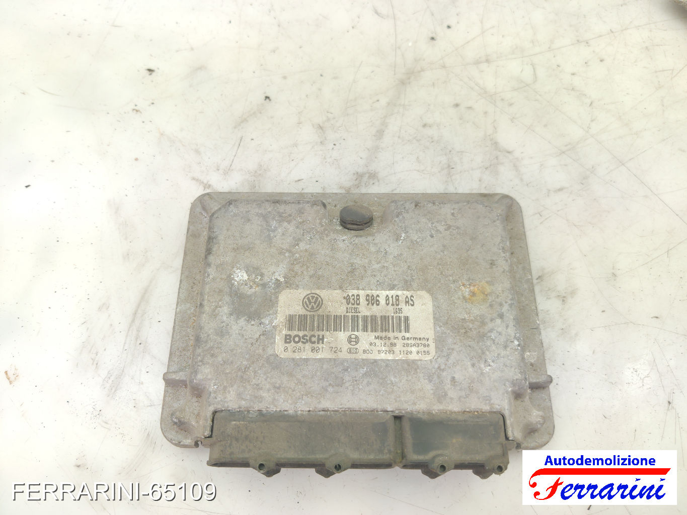 Centralina Motore AUDI A4 AT 8D5 1.9 TDI 1996-2001 038906018AS, 28SA3780