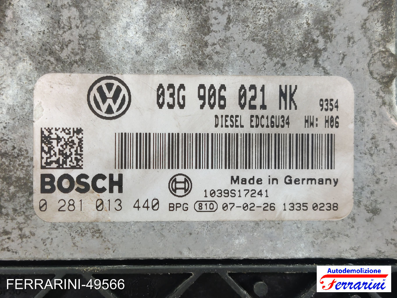 Centralina Motore VW PASSAT VARIANT 3C5 2.0 TDI 2005-2009 0281013440