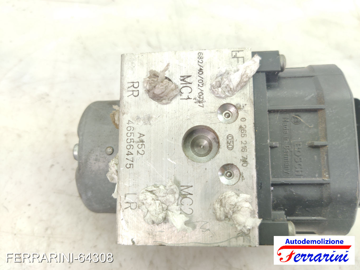 Centralina Pompa Abs FIAT SEICENTO 600 287 1.1 1998-2010 46556475, 0265216710 8