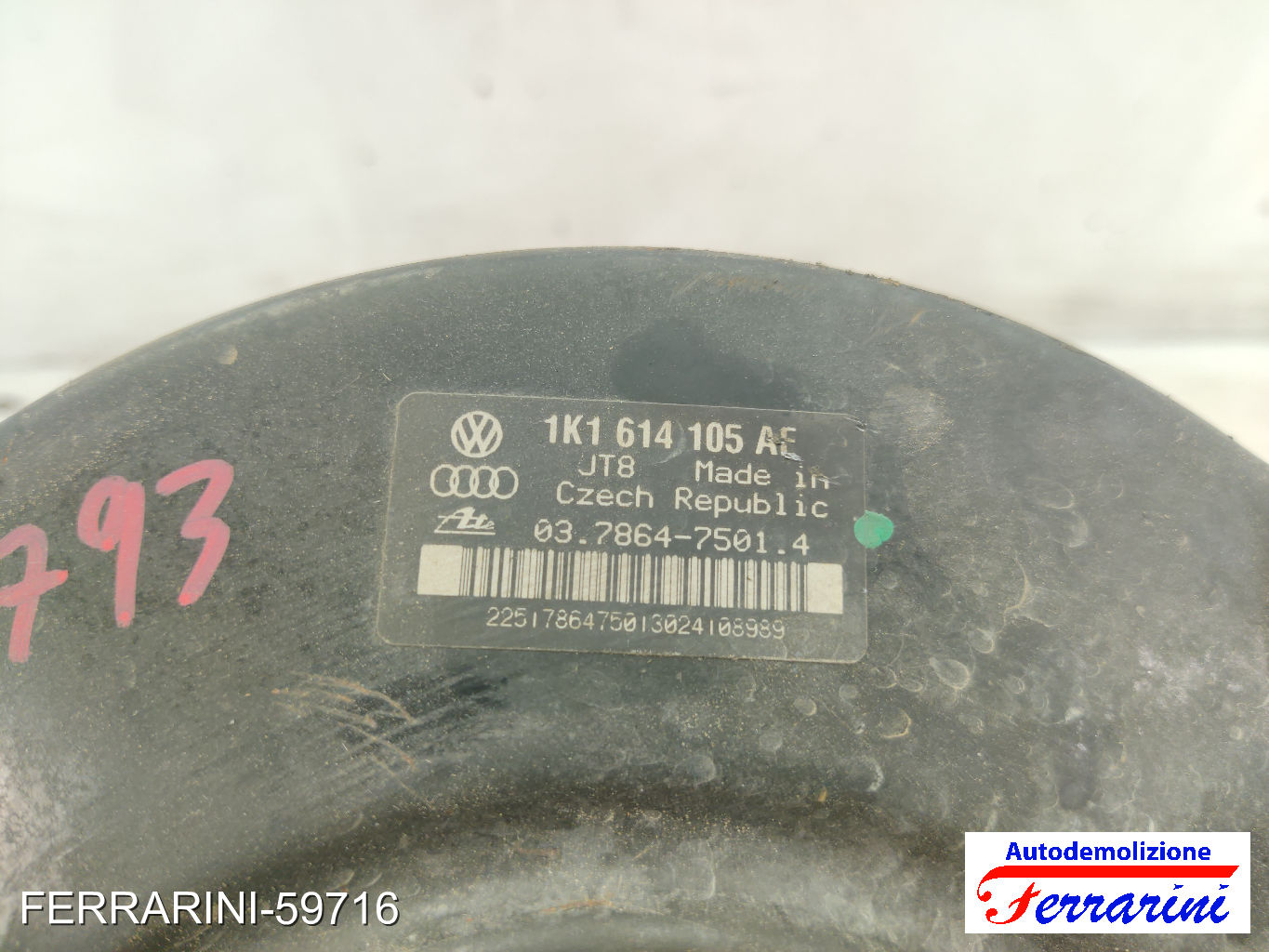 Servofreno VW GOLF 5 1K1 2.0 TDI 16V 2003-2008 1K1614105AE, 1K1614105AQ, 2066912 6