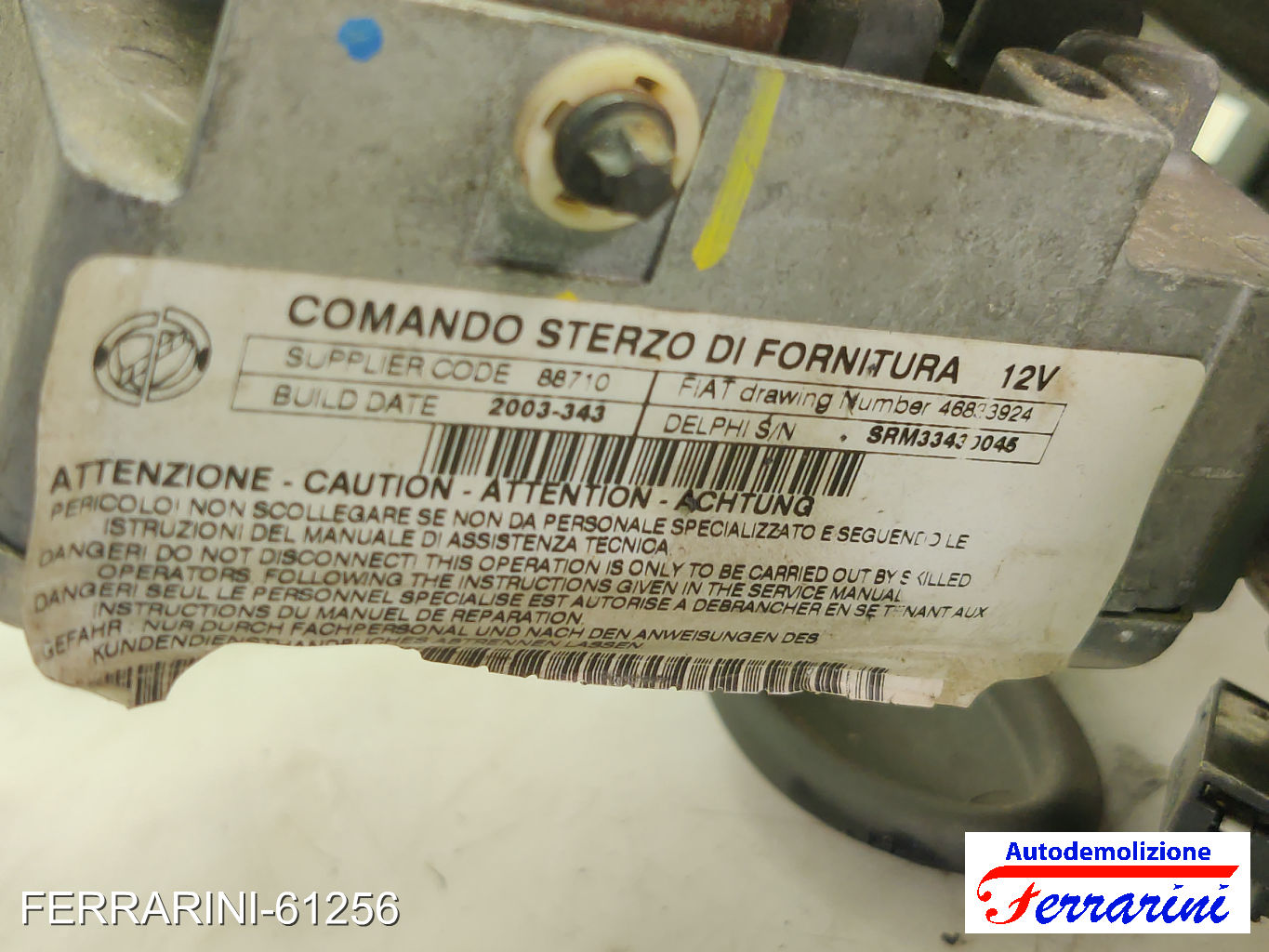 Canna Piantone Sterzo FIAT PUNTO 188 1999-2006 71745065, 71745066, 26103598