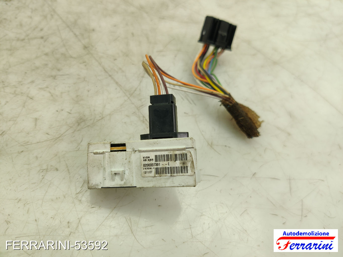 display spia cinture RENAULT CLIO 3 BR0/1, CR0/1 1.5 DCI 2005-2012 8200337391