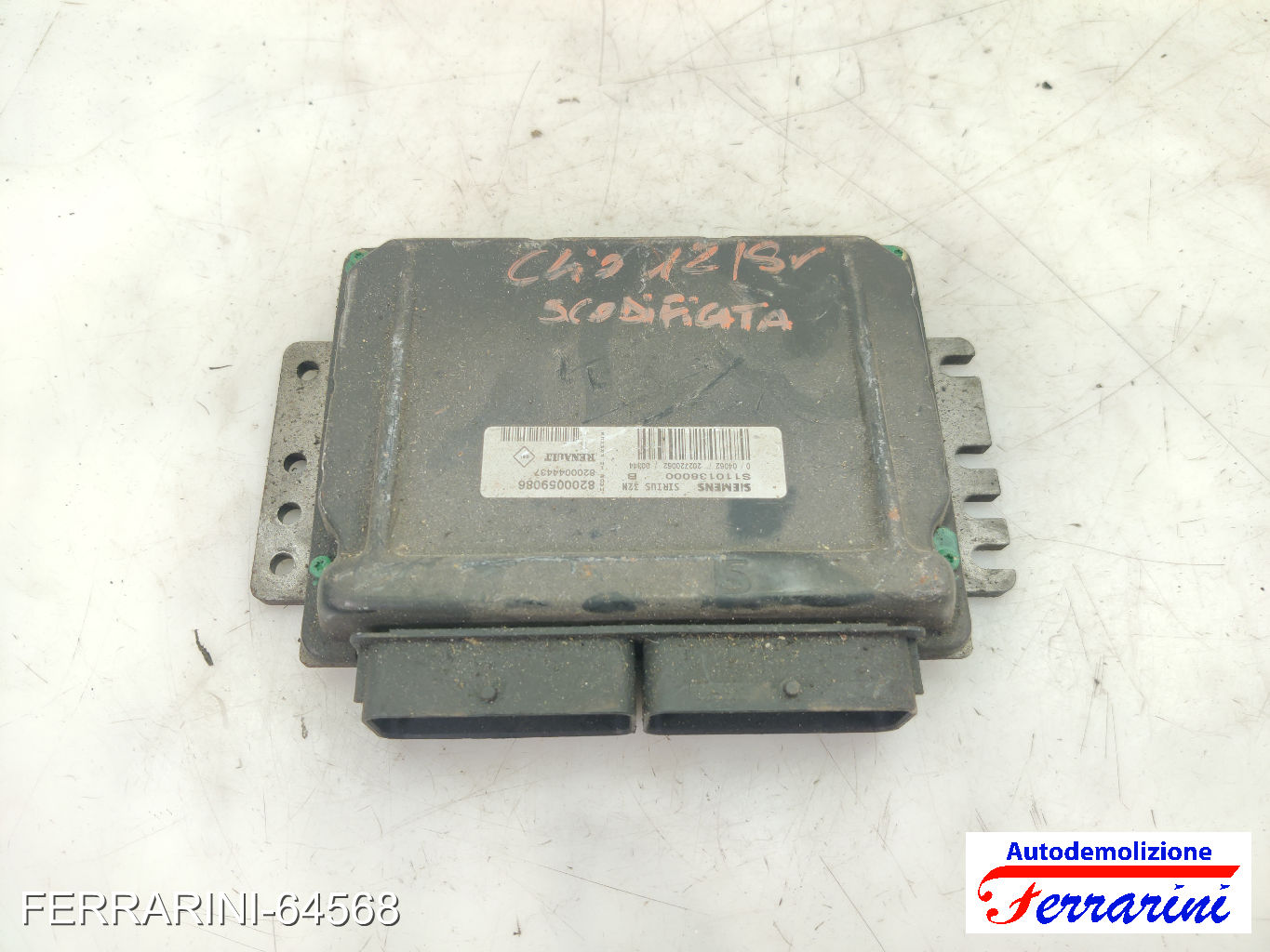 Centralina Motore RENAULT CLIO 2 BB, CB 1.6 1998-2005 8200044437, 8200059086