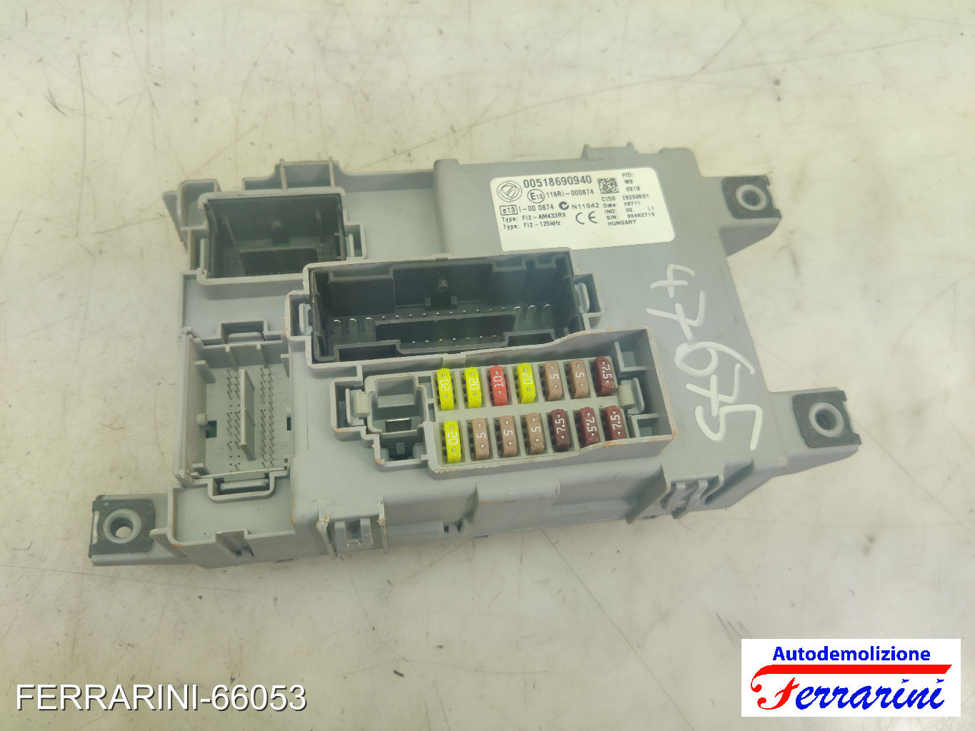 Body Computer FIAT PUNTO EVO 199 1.3 D MULTIJET 2009-2012 00518690940, 028260591